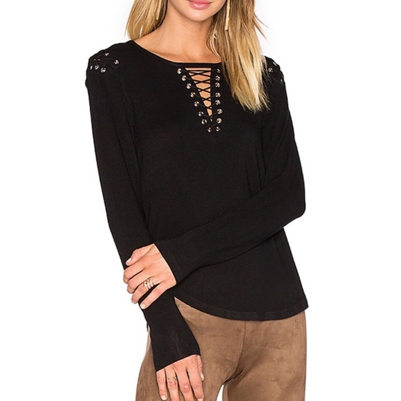 Generation Love tie up long sleeve top - Picture 1 of 5